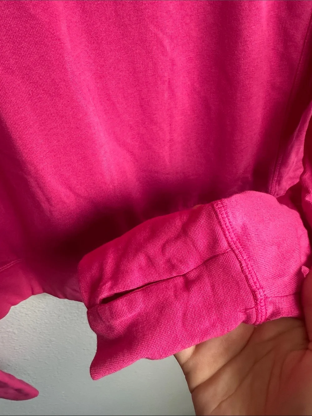 Sweaty Betty Hot Pink Crewneck cropped Sweatshirt